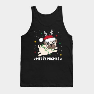 Christmas Merry Pugmas Cute Pug X-Mas Party Pug Lover Tank Top